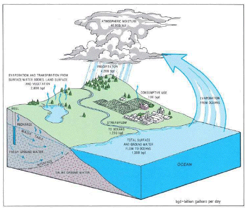 The continuous hydrologic cycle